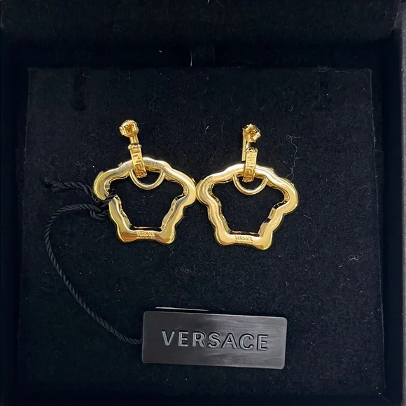 Versace Gold Medusa Earrings - Picture 5 of 9